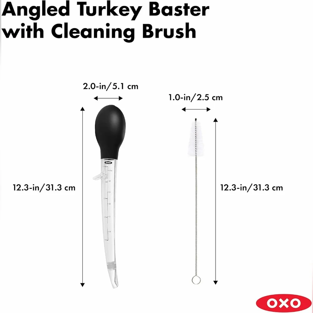OXO Good Grips 4 Cup Fat Separator and Angled Turkey Baster Bundle